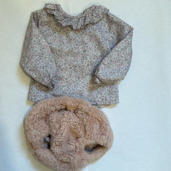 Paloma de Lao shirt and faux fur bloomer set - Picture 1 of 2